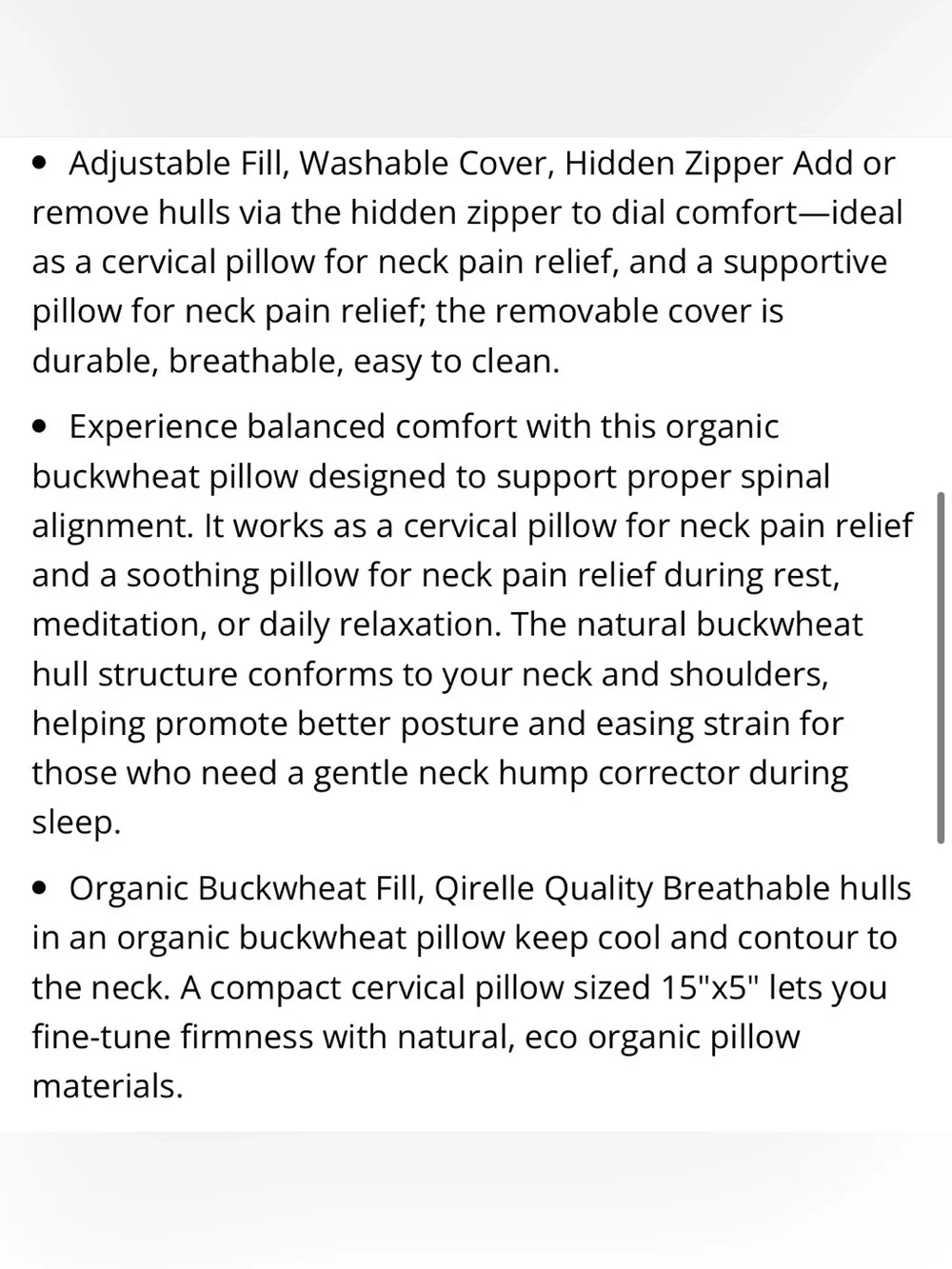 Buckwheat Cervical Neck Support Pillow